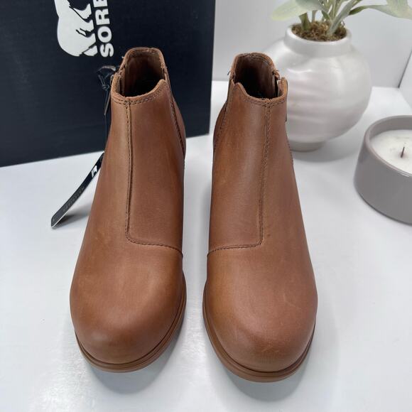 Sorel Evie Side Zip Bootie Waterproof Suede Wedge Black Women's 6.5 NWB - FLAW - Picture 7 of 12